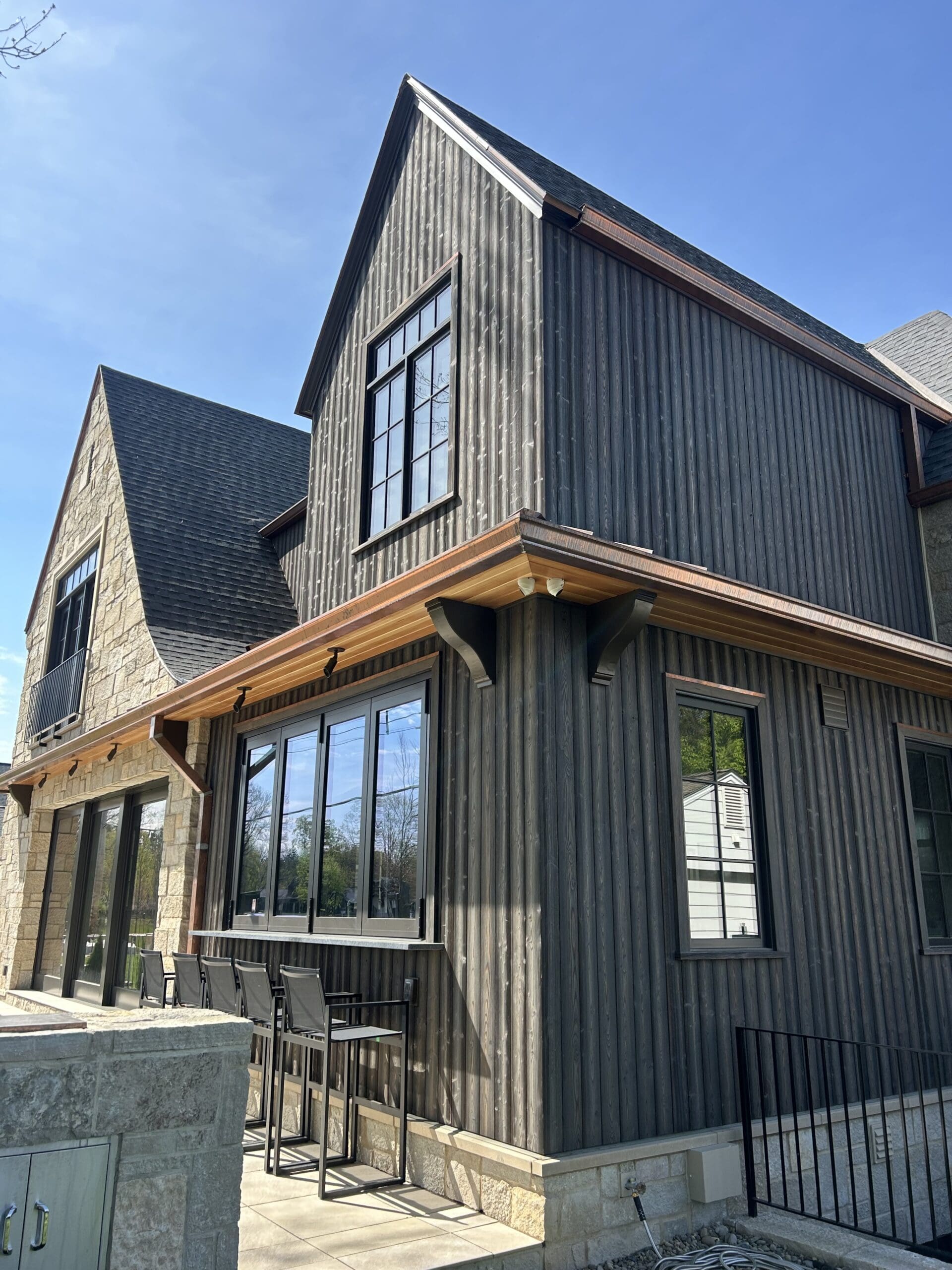 Natural Wood Siding on Residential Home in Saratoga Springs NY